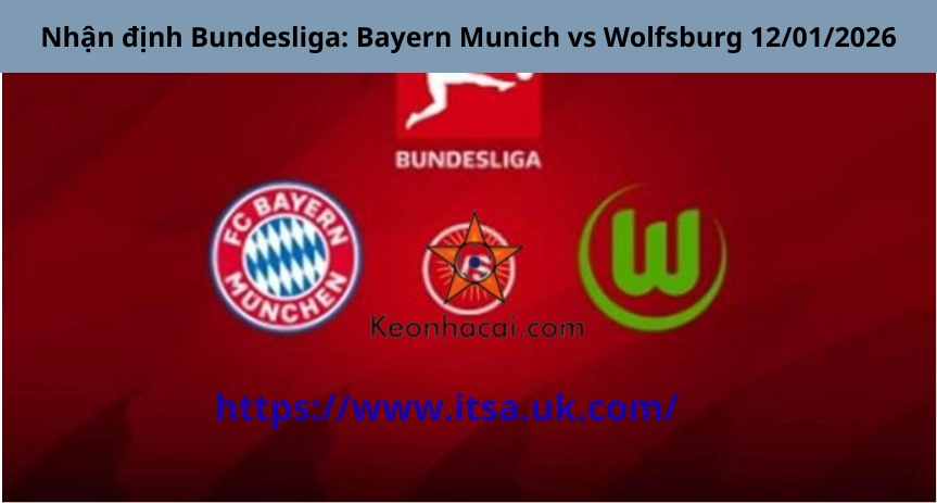 Nhận định Bundesliga: Bayern Munich vs Wolfsburg 12/01/2026